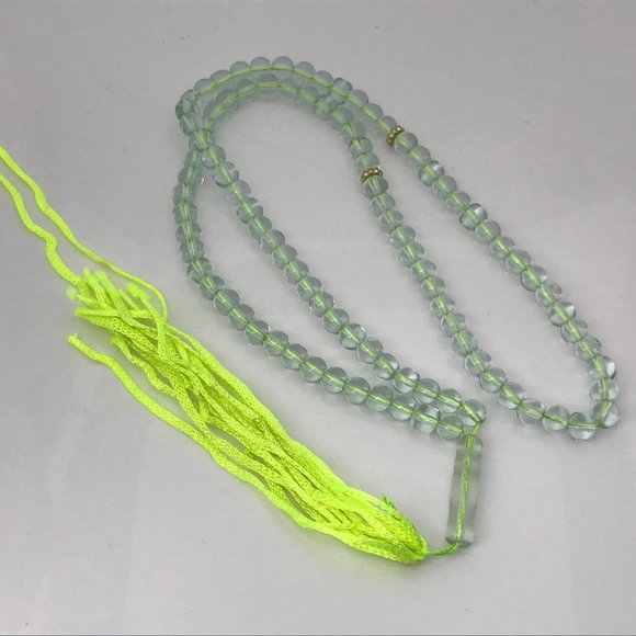 Prayer Beads Tasbeeh Clear Plastic Green Thread Mu - Picture 2 of 6